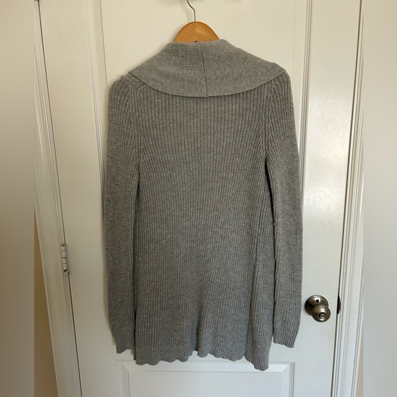 Talbots Women's Gray Lambswool Open Knit Cardigan Sweater Small Petite - Picture 4 of 12